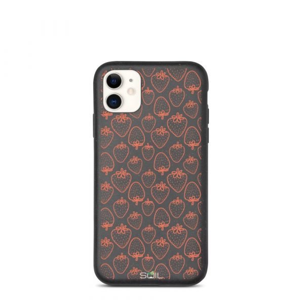 Strawberry Pattern - Biodegradable iPhone Case - biodegradable iphone case iphone 11 5feb8d26d823e - SoilCase - Eco-Friendly, Sustainable, Biodegradable & Compostable phone case for iPhone