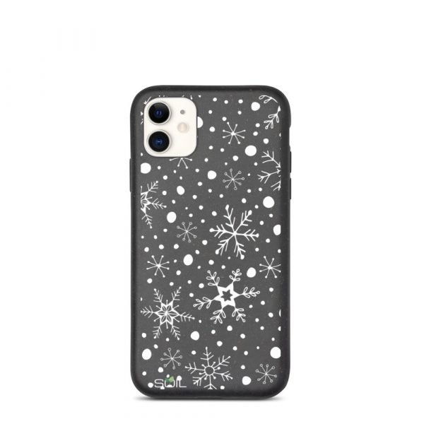 White Snowflakes - Biodegradable iPhone Case - biodegradable iphone case iphone 11 5feb95bc525a2 - SoilCase - Eco-Friendly, Sustainable, Biodegradable & Compostable phone case for iPhone