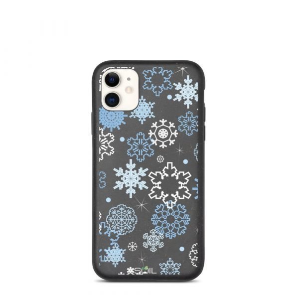 Blue & White Snowflake Pattern - Biodegradable iPhone Case - biodegradable iphone case iphone 11 5feb96a2f1320 - SoilCase - Eco-Friendly, Sustainable, Biodegradable & Compostable phone case for iPhone