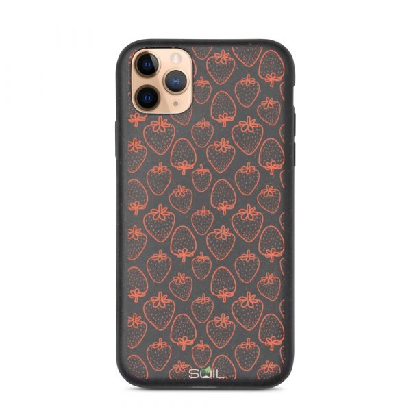 Strawberry Pattern - Biodegradable iPhone Case - biodegradable iphone case iphone 11 pro max 5feb8d26d82d6 - SoilCase - Eco-Friendly, Sustainable, Biodegradable & Compostable phone case for iPhone