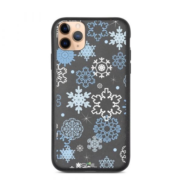 Blue & White Snowflake Pattern - Biodegradable iPhone Case - biodegradable iphone case iphone 11 pro max 5feb96a2f13f7 - SoilCase - Eco-Friendly, Sustainable, Biodegradable & Compostable phone case for iPhone