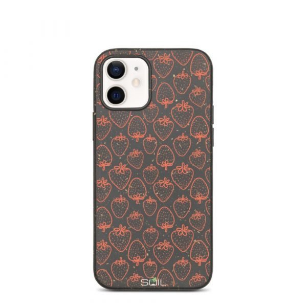 Strawberry Pattern - Biodegradable iPhone Case - biodegradable iphone case iphone 12 5feb8d26d8317 - SoilCase - Eco-Friendly, Sustainable, Biodegradable & Compostable phone case for iPhone