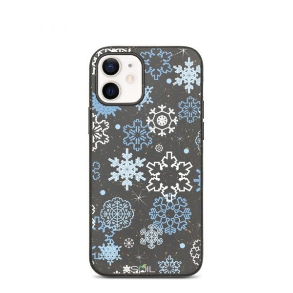 Blue & White Snowflake Pattern - Biodegradable iPhone Case - biodegradable iphone case iphone 12 5feb96a2f145e - SoilCase - Eco-Friendly, Sustainable, Biodegradable & Compostable phone case for iPhone