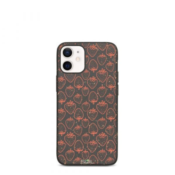 Strawberry Pattern - Biodegradable iPhone Case - biodegradable iphone case iphone 12 mini 5feb8d26d8357 - SoilCase - Eco-Friendly, Sustainable, Biodegradable & Compostable phone case for iPhone