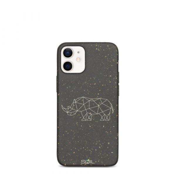 Rhino Stick Art - Biodegradable iPhone Case - biodegradable iphone case iphone 12 mini 5feb92e5409bd - SoilCase - Eco-Friendly, Sustainable, Biodegradable & Compostable phone case for iPhone