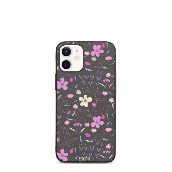 Purple Flower Pattern - Biodegradable iPhone Case - biodegradable iphone case iphone 12 mini 5feb97f31cd92 - SoilCase - Eco-Friendly, Sustainable, Biodegradable & Compostable phone case for iPhone