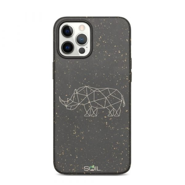 Rhino Stick Art - Biodegradable iPhone Case - biodegradable iphone case iphone 12 pro max 5feb92e540a3f - SoilCase - Eco-Friendly, Sustainable, Biodegradable & Compostable phone case for iPhone