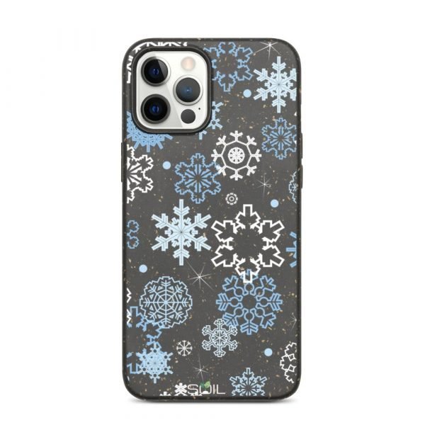 Blue & White Snowflake Pattern - Biodegradable iPhone Case - biodegradable iphone case iphone 12 pro max 5feb96a2f155b - SoilCase - Eco-Friendly, Sustainable, Biodegradable & Compostable phone case for iPhone
