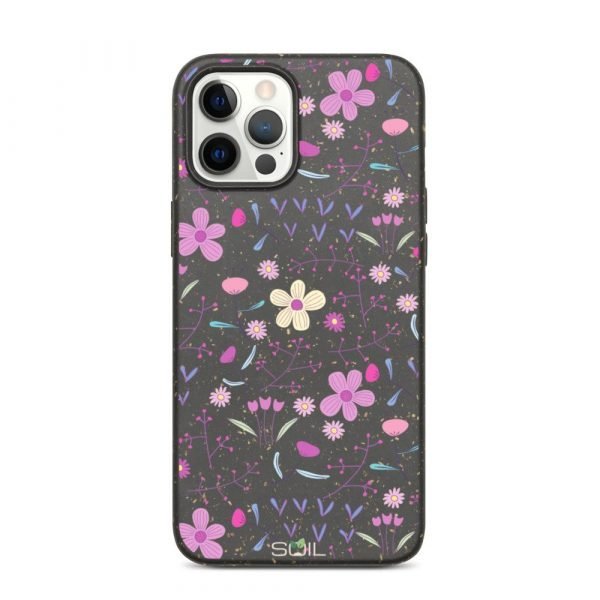 Purple Flower Pattern - Biodegradable iPhone Case - biodegradable iphone case iphone 12 pro max 5feb97f31ce18 - SoilCase - Eco-Friendly, Sustainable, Biodegradable & Compostable phone case for iPhone