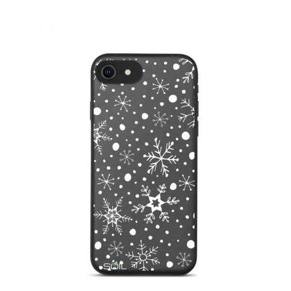 White Snowflakes - Biodegradable iPhone Case - biodegradable iphone case iphone 78se 5feb95bc528dc - SoilCase - Eco-Friendly, Sustainable, Biodegradable & Compostable phone case for iPhone