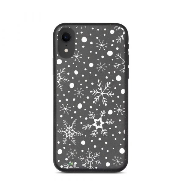 White Snowflakes - Biodegradable iPhone Case - biodegradable iphone case iphone xr 5feb95bc529a8 - SoilCase - Eco-Friendly, Sustainable, Biodegradable & Compostable phone case for iPhone