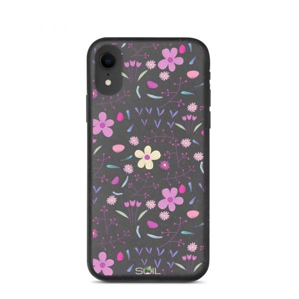 Purple Flower Pattern - Biodegradable iPhone Case - biodegradable iphone case iphone xr 5feb97f31cfdb - SoilCase - Eco-Friendly, Sustainable, Biodegradable & Compostable phone case for iPhone