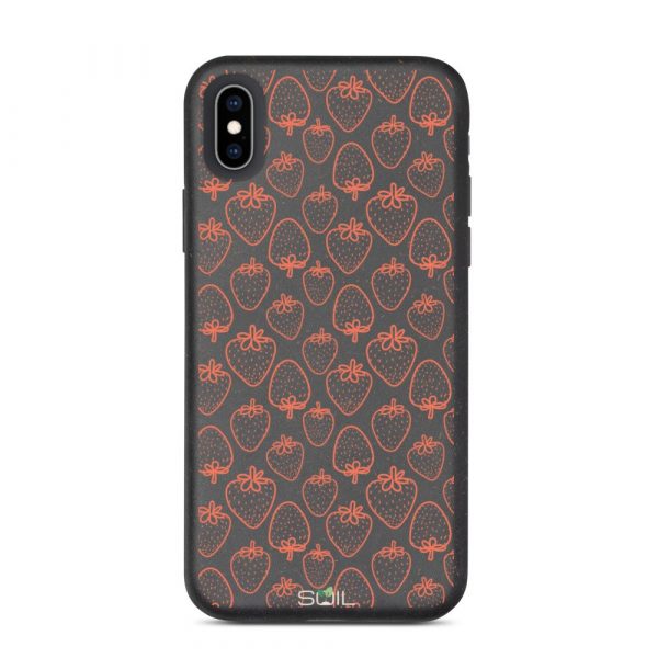 Strawberry Pattern - Biodegradable iPhone Case - biodegradable iphone case iphone xs max 5feb8d26d84f8 - SoilCase - Eco-Friendly, Sustainable, Biodegradable & Compostable phone case for iPhone