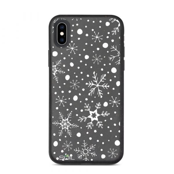 White Snowflakes - Biodegradable iPhone Case - biodegradable iphone case iphone xs max 5feb95bc52a0b - SoilCase - Eco-Friendly, Sustainable, Biodegradable & Compostable phone case for iPhone