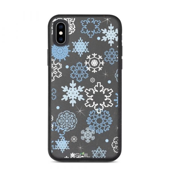 Blue & White Snowflake Pattern - Biodegradable iPhone Case - biodegradable iphone case iphone xs max 5feb96a2f1758 - SoilCase - Eco-Friendly, Sustainable, Biodegradable & Compostable phone case for iPhone