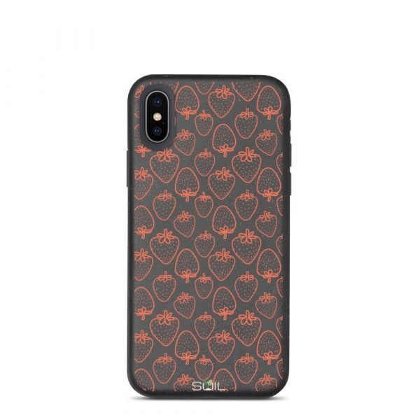 Strawberry Pattern - Biodegradable iPhone Case - biodegradable iphone case iphone xxs 5feb8d26d8481 - SoilCase - Eco-Friendly, Sustainable, Biodegradable & Compostable phone case for iPhone