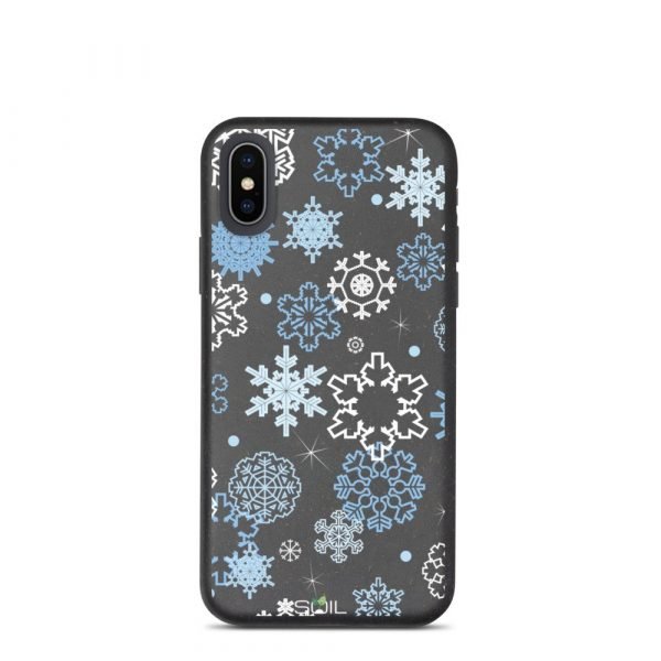 Blue & White Snowflake Pattern - Biodegradable iPhone Case - biodegradable iphone case iphone xxs 5feb96a2f168f - SoilCase - Eco-Friendly, Sustainable, Biodegradable & Compostable phone case for iPhone