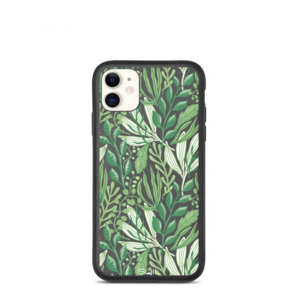 Green Jungle Leaves - Biodegradable iPhone case - biodegradable iphone case iphone 11 case on phone 605e490b4e7b1 - SoilCase - Eco-Friendly, Sustainable, Biodegradable & Compostable phone case for iPhone