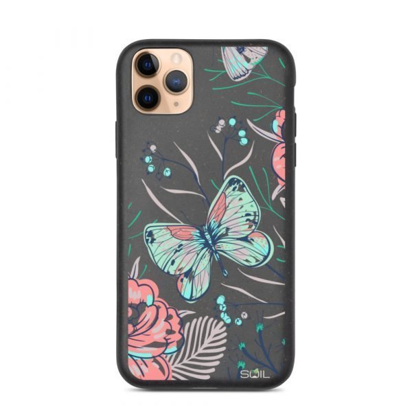 Butterfly in Flowers - Biodegradable iPhone case - biodegradable iphone case iphone 11 pro max case on phone 6055b8d3a097d - SoilCase - Eco-Friendly, Sustainable, Biodegradable & Compostable phone case for iPhone