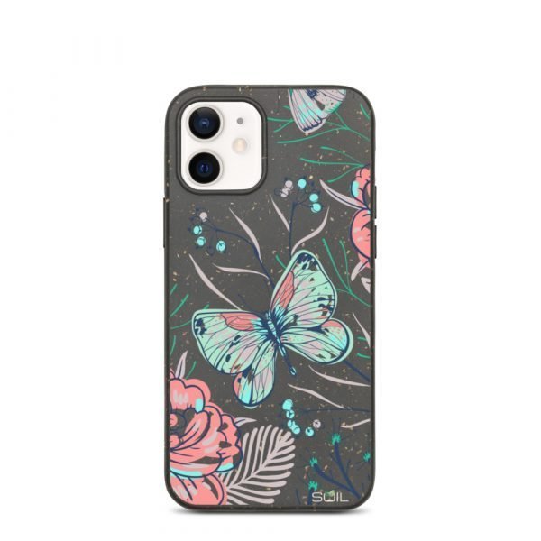 Butterfly in Flowers - Biodegradable iPhone case - biodegradable iphone case iphone 12 case on phone 6055b8d3a09fc - SoilCase - Eco-Friendly, Sustainable, Biodegradable & Compostable phone case for iPhone