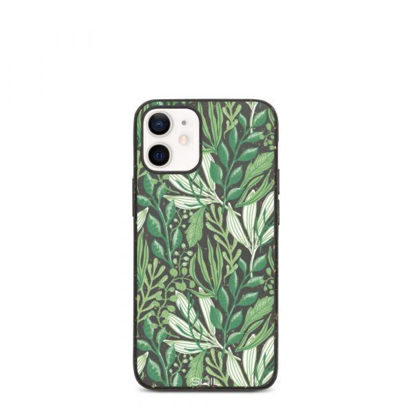 Green Jungle Leaves - Biodegradable iPhone case - biodegradable iphone case iphone 12 mini case on phone 605e490b4e99e - SoilCase - Eco-Friendly, Sustainable, Biodegradable & Compostable phone case for iPhone