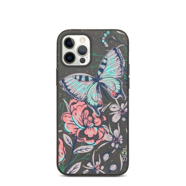 Butterfly & Flowers - Biodegradable phone case - biodegradable iphone case iphone 12 pro case on phone 6055b6f3cc35d - SoilCase - Eco-Friendly, Sustainable, Biodegradable & Compostable phone case for iPhone