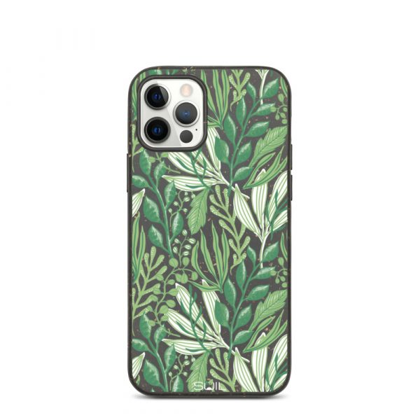 Green Jungle Leaves - Biodegradable iPhone case - biodegradable iphone case iphone 12 pro case on phone 605e490b4ea17 - SoilCase - Eco-Friendly, Sustainable, Biodegradable & Compostable phone case for iPhone