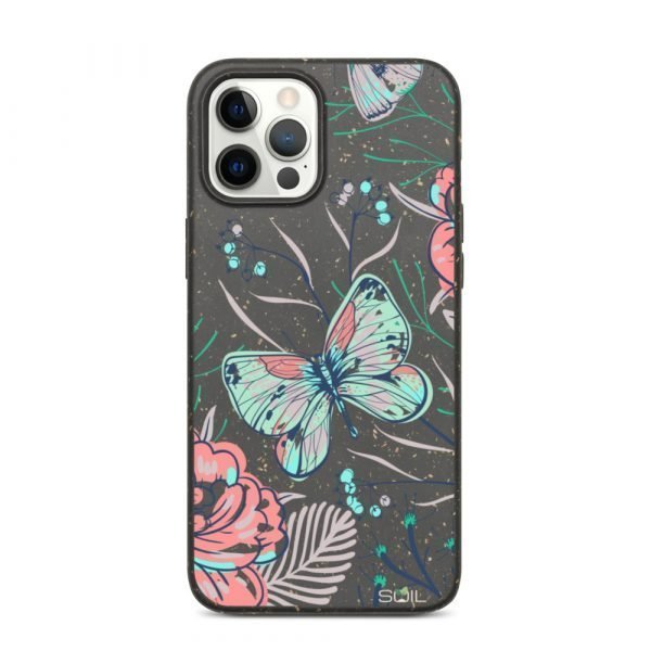 Butterfly in Flowers - Biodegradable iPhone case - biodegradable iphone case iphone 12 pro max case on phone 6055b8d3a072a - SoilCase - Eco-Friendly, Sustainable, Biodegradable & Compostable phone case for iPhone