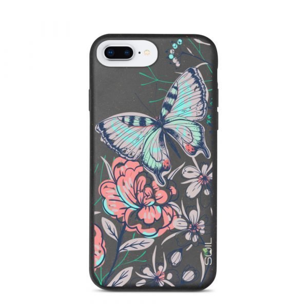 Butterfly & Flowers - Biodegradable phone case - biodegradable iphone case iphone 7 plus 8 plus case on phone 6055b6f3cc3c3 - SoilCase - Eco-Friendly, Sustainable, Biodegradable & Compostable phone case for iPhone