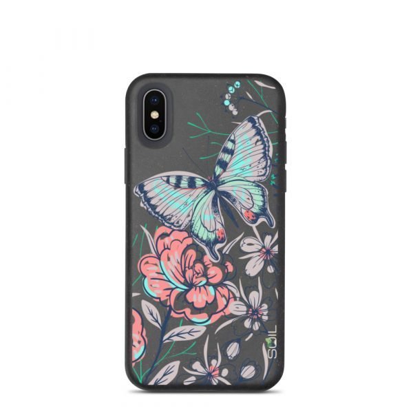 Butterfly & Flowers - Biodegradable phone case - biodegradable iphone case iphone x xs case on phone 6055b6f3cc455 - SoilCase - Eco-Friendly, Sustainable, Biodegradable & Compostable phone case for iPhone