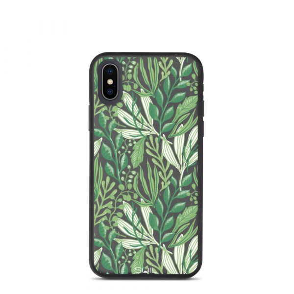 Green Jungle Leaves - Biodegradable iPhone case - biodegradable iphone case iphone x xs case on phone 605e490b4ebad - SoilCase - Eco-Friendly, Sustainable, Biodegradable & Compostable phone case for iPhone