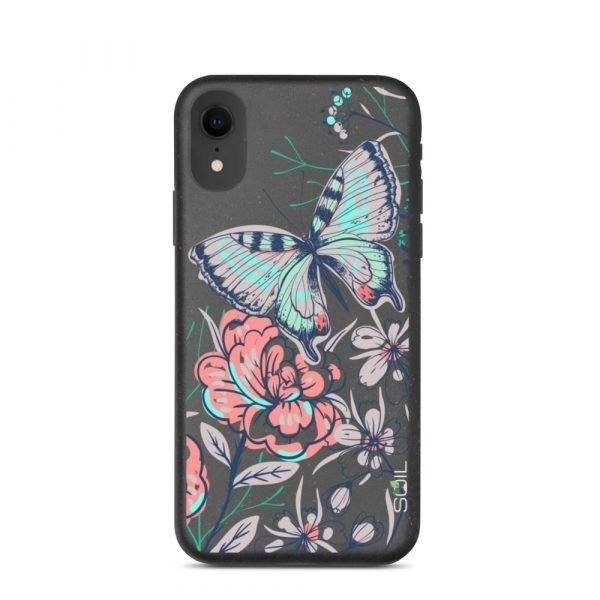 Butterfly & Flowers - Biodegradable phone case - biodegradable iphone case iphone xr case on phone 6055b6f3cc49c - SoilCase - Eco-Friendly, Sustainable, Biodegradable & Compostable phone case for iPhone