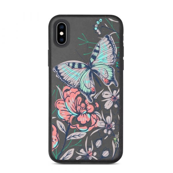 Butterfly & Flowers - Biodegradable phone case - biodegradable iphone case iphone xs max case on phone 6055b6f3cc4e4 - SoilCase - Eco-Friendly, Sustainable, Biodegradable & Compostable phone case for iPhone