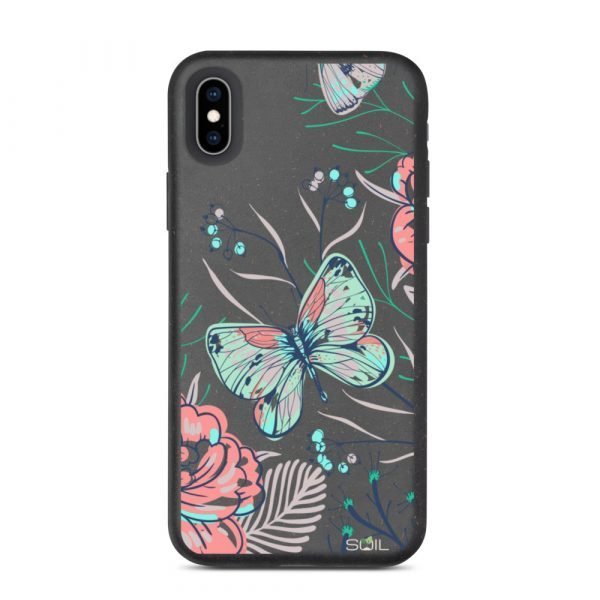 Butterfly in Flowers - Biodegradable iPhone case - biodegradable iphone case iphone xs max case on phone 6055b8d3a0c5a - SoilCase - Eco-Friendly, Sustainable, Biodegradable & Compostable phone case for iPhone