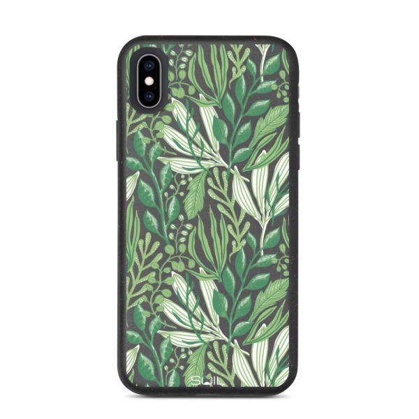Green Jungle Leaves - Biodegradable iPhone case - biodegradable iphone case iphone xs max case on phone 605e490b4ec9c - SoilCase - Eco-Friendly, Sustainable, Biodegradable & Compostable phone case for iPhone