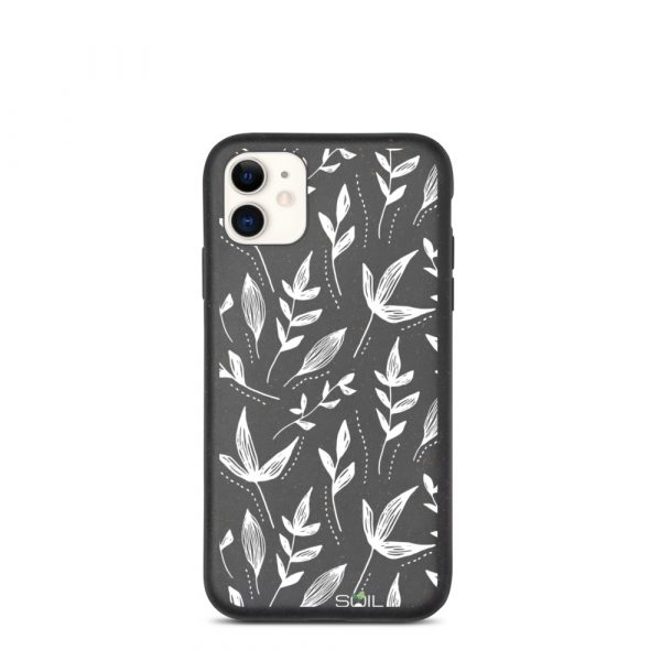 White Leaves Pattern - Biodegradable iPhone case - biodegradable iphone case iphone 11 case on phone 60670f2675bb2 - SoilCase - Eco-Friendly, Sustainable, Biodegradable & Compostable phone case for iPhone
