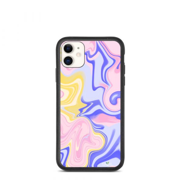 Splash of Pink and Blue - Biodegradable iPhone Case - biodegradable iphone case iphone 11 case on phone 6075f7863b63a - SoilCase - Eco-Friendly, Sustainable, Biodegradable & Compostable phone case for iPhone