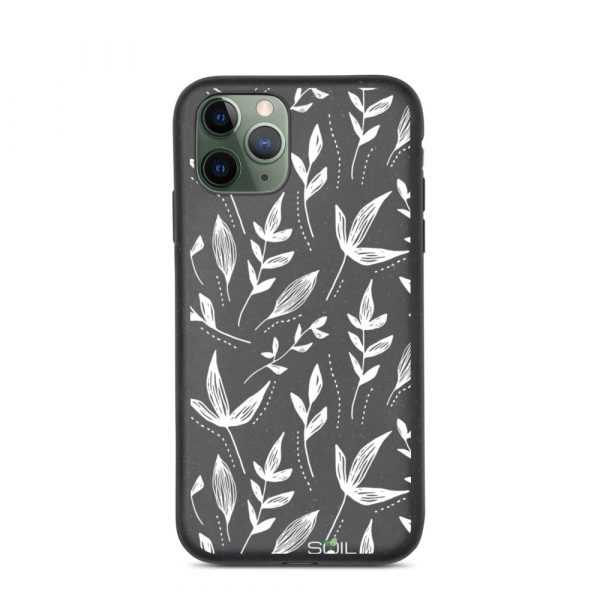 White Leaves Pattern - Biodegradable iPhone case - biodegradable iphone case iphone 11 pro case on phone 60670f2675c2a - SoilCase - Eco-Friendly, Sustainable, Biodegradable & Compostable phone case for iPhone