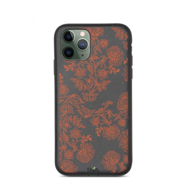 Red Flower Ornament - Biodegradable iPhone Case - biodegradable iphone case iphone 11 pro case on phone 6077fb25ee7ea - SoilCase - Eco-Friendly, Sustainable, Biodegradable & Compostable phone case for iPhone