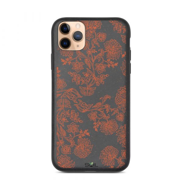 Red Flower Ornament - Biodegradable iPhone Case - biodegradable iphone case iphone 11 pro max case on phone 6077fb25ee88b - SoilCase - Eco-Friendly, Sustainable, Biodegradable & Compostable phone case for iPhone
