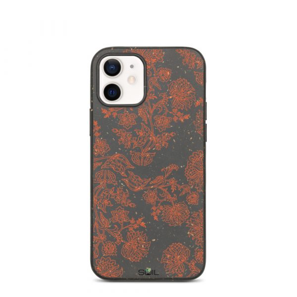 Red Flower Ornament - Biodegradable iPhone Case - biodegradable iphone case iphone 12 case on phone 6077fb25ee92e - SoilCase - Eco-Friendly, Sustainable, Biodegradable & Compostable phone case for iPhone