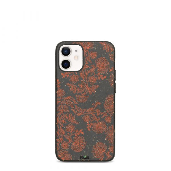 Red Flower Ornament - Biodegradable iPhone Case - biodegradable iphone case iphone 12 mini case on phone 6077fb25ee9b7 - SoilCase - Eco-Friendly, Sustainable, Biodegradable & Compostable phone case for iPhone