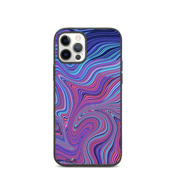 Blue and Purple Whirls - Biodegradable iPhone Case - biodegradable iphone case iphone 12 pro case on phone 6075f73f32b10 - SoilCase - Eco-Friendly, Sustainable, Biodegradable & Compostable phone case for iPhone