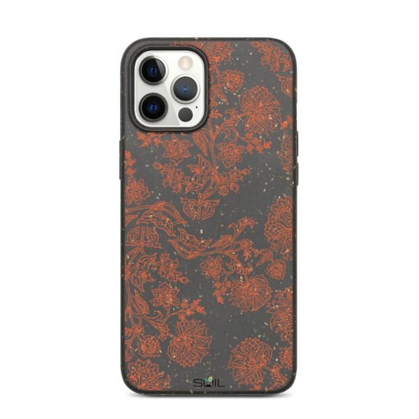 Red Flower Ornament - Biodegradable iPhone Case - biodegradable iphone case iphone 12 pro max case on phone 6077fb25ee681 - SoilCase - Eco-Friendly, Sustainable, Biodegradable & Compostable phone case for iPhone