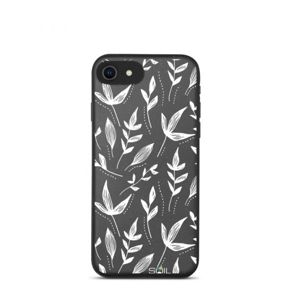 White Leaves Pattern - Biodegradable iPhone case - biodegradable iphone case iphone 7 8 se case on phone 60670f2675e74 - SoilCase - Eco-Friendly, Sustainable, Biodegradable & Compostable phone case for iPhone