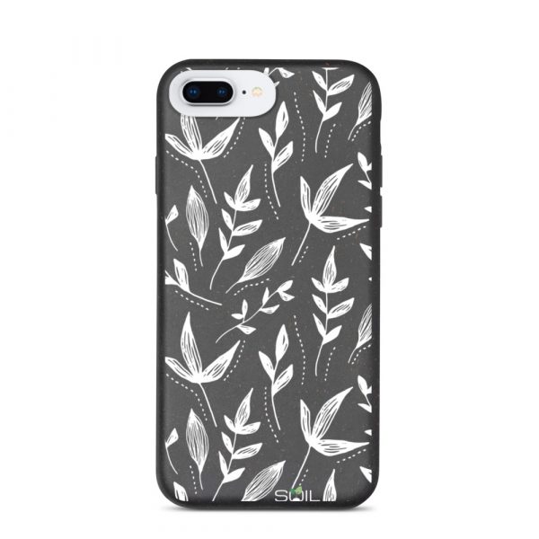 White Leaves Pattern - Biodegradable iPhone case - biodegradable iphone case iphone 7 plus 8 plus case on phone 60670f2675e16 - SoilCase - Eco-Friendly, Sustainable, Biodegradable & Compostable phone case for iPhone