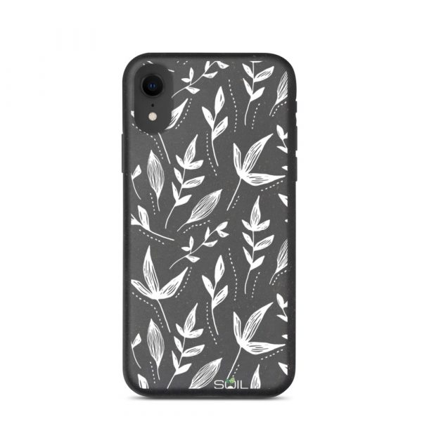 White Leaves Pattern - Biodegradable iPhone case - biodegradable iphone case iphone xr case on phone 60670f2675f42 - SoilCase - Eco-Friendly, Sustainable, Biodegradable & Compostable phone case for iPhone