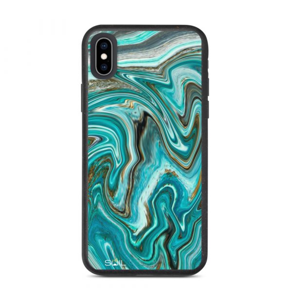 Azure Ripples - Biodegradable iPhone Case - biodegradable iphone case iphone xs max case on phone 6075f6c4ca33c - SoilCase - Eco-Friendly, Sustainable, Biodegradable & Compostable phone case for iPhone