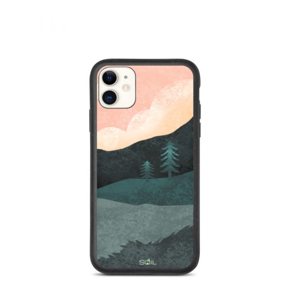Hills at Sunset - Eco-Friendly Biodegradable iPhone Case - biodegradable iphone case iphone 11 case on phone 60a3a3d8e1c91 - SoilCase - Eco-Friendly, Sustainable, Biodegradable & Compostable phone case for iPhone