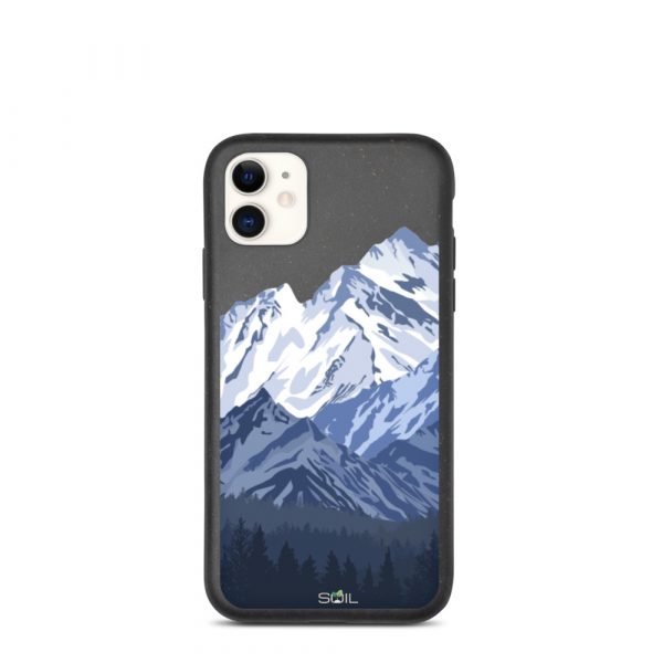 Snowy Mountain Peak - Eco-Friendly Biodegradable iPhone Case - biodegradable iphone case iphone 11 case on phone 60a3a4ce1260d - SoilCase - Eco-Friendly, Sustainable, Biodegradable & Compostable phone case for iPhone